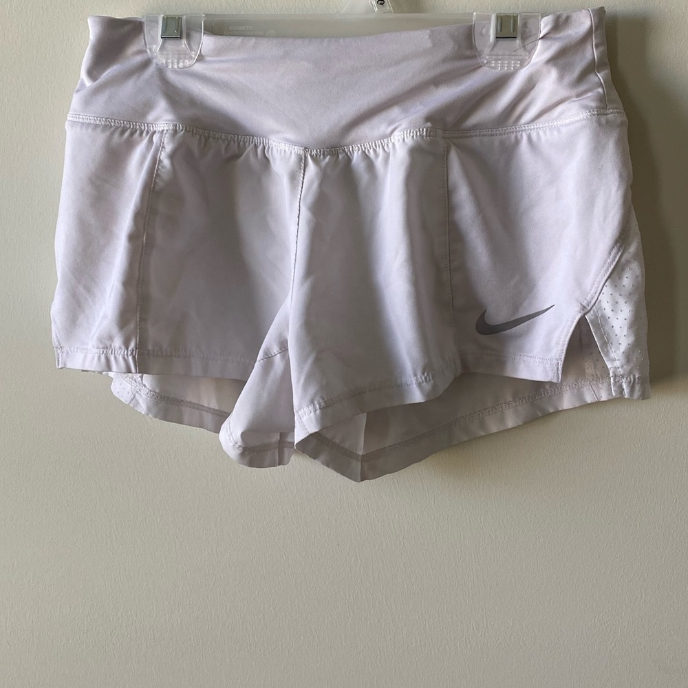 White nike running shorts